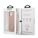 Guess Guess GUHCP13SPSATLP iPhone 13 mini 5,4" różowy/pink hardcase SaffianoTriangle Logo