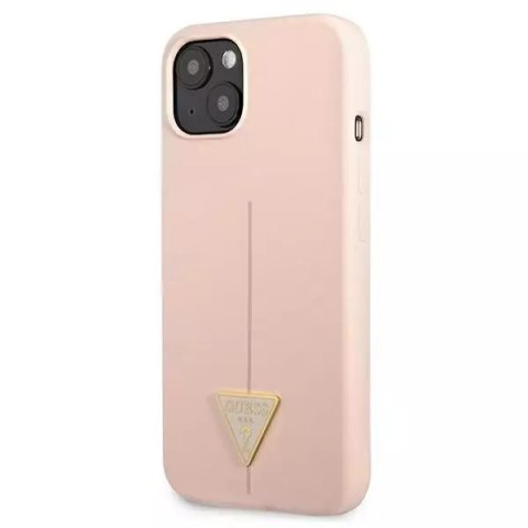 Guess Guess GUHCP13SSLTGP iPhone 13 mini 5,4" różowy/pink hardcase Silicone Triangle Guess Guess GUHCP13SSLTGP iPhone 13 mini 5,4" różowy/pink hardcase Silicone Triangle