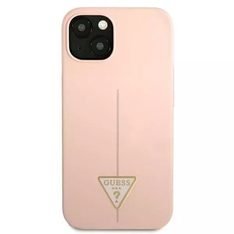 Guess Guess GUHCP13SSLTGP iPhone 13 mini 5,4" różowy/pink hardcase Silicone Triangle Guess Guess GUHCP13SSLTGP iPhone 13 mini 5,4" różowy/pink hardcase Silicone Triangle