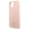 Guess Guess GUHCP13SSLTGP iPhone 13 mini 5,4" różowy/pink hardcase Silicone Triangle