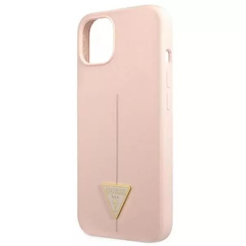 Guess Guess GUHCP13SSLTGP iPhone 13 mini 5,4" różowy/pink hardcase Silicone Triangle Guess Guess GUHCP13SSLTGP iPhone 13 mini 5,4" różowy/pink hardcase Silicone Triangle