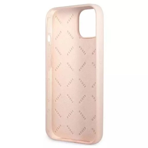 Guess Guess GUHCP13SSLTGP iPhone 13 mini 5,4" różowy/pink hardcase Silicone Triangle Guess Guess GUHCP13SSLTGP iPhone 13 mini 5,4" różowy/pink hardcase Silicone Triangle
