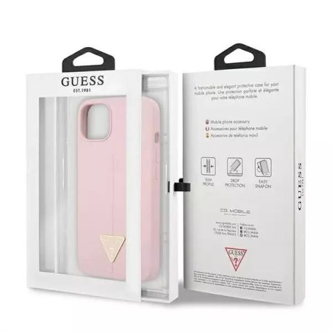 Guess Guess GUHCP13SSLTGU iPhone 13 mini 5,4" fioletowy/purple hardcase Silicone Triangle Guess Guess GUHCP13SSLTGU iPhone 13 mini 5,4" fioletowy/purple hardcase Silicone Triangle
