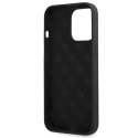 Guess Guess GUHMP13LLSLMGBK iPhone 13 Pro / 13 6,1" black/czarny hardcase Silicone Script Gold Logo