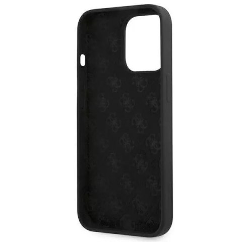 Guess Guess GUHMP13LLSLMGBK iPhone 13 Pro / 13 6,1" black/czarny hardcase Silicone Script Gold Logo Guess Guess GUHMP13LLSLMGBK iPhone 13 Pro / 13 6,1" black/czarny hardcase Silicone Script Gold Logo
