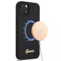 Guess Guess GUHMP13MLSLMGBK iPhone 13 6,1" black/czarny hardcase Silicone Script Gold Logo