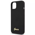 Guess Guess GUHMP13MLSLMGBK iPhone 13 6,1" black/czarny hardcase Silicone Script Gold Logo