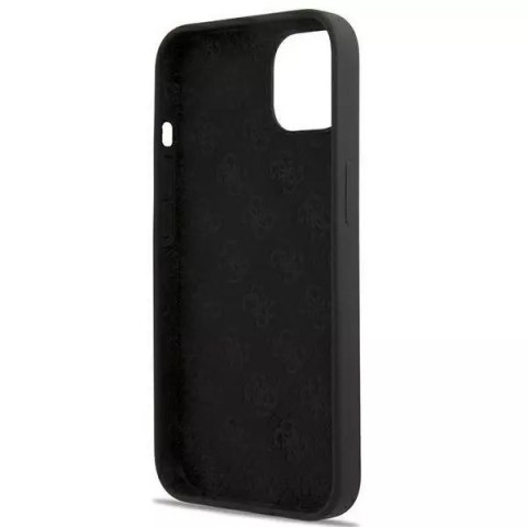 Guess Guess GUHMP13MLSLMGBK iPhone 13 6,1" black/czarny hardcase Silicone Script Gold Logo Guess Guess GUHMP13MLSLMGBK iPhone 13 6,1" black/czarny hardcase Silicone Script Gold Logo