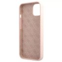 Guess Guess GUHMP13MLSLMGLP iPhone 13 6,1" jasnoróżowy/light pink hardcase Silicone Script Gold Logo Magsafe