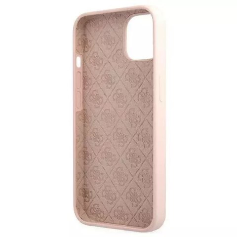 Guess Guess GUHMP13MLSLMGLP iPhone 13 6,1" jasnoróżowy/light pink hardcase Silicone Script Gold Logo Magsafe Guess Guess GUHMP13MLSLMGLP iPhone 13 6,1" jasnoróżowy/light pink hardcase Silicone Script Gold Logo Magsafe