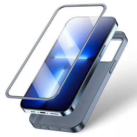 Joyroom Joyroom 360 Full Case etui pokrowiec do iPhone 13 Pro Max obudowa na tył i przód + szkło hartowane szary (JR-BP928 tarnish) Joyroom Joyroom 360 Full Case etui pokrowiec do iPhone 13 Pro Max obudowa na tył i przód + szkło hartowane szary (JR-BP928 tarnish)