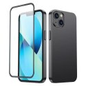 Joyroom Joyroom 360 Full Case etui pokrowiec do iPhone 13 obudowa na tył i przód + szkło hartowane czarny (JR-BP927 black)