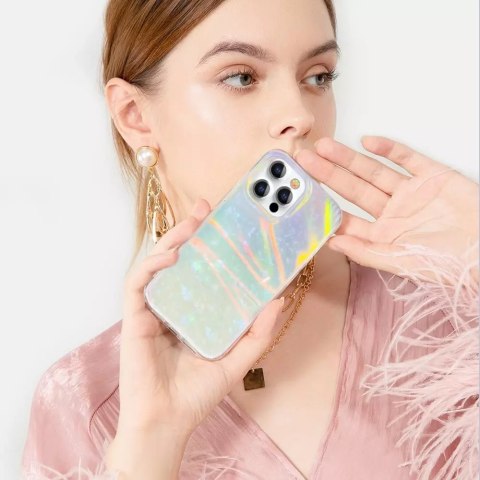 Kingxbar Kingxbar Shell Series luksusowe eleganckie etui na iPhone 13 Pro perłowy-miętowy Kingxbar Kingxbar Shell Series luksusowe eleganckie etui na iPhone 13 Pro perłowy-miętowy
