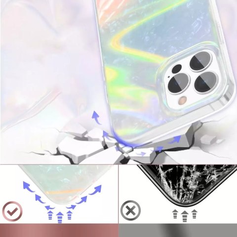 Kingxbar Kingxbar Shell Series luksusowe eleganckie etui na iPhone 13 Pro perłowy-niebieski Kingxbar Kingxbar Shell Series luksusowe eleganckie etui na iPhone 13 Pro perłowy-niebieski