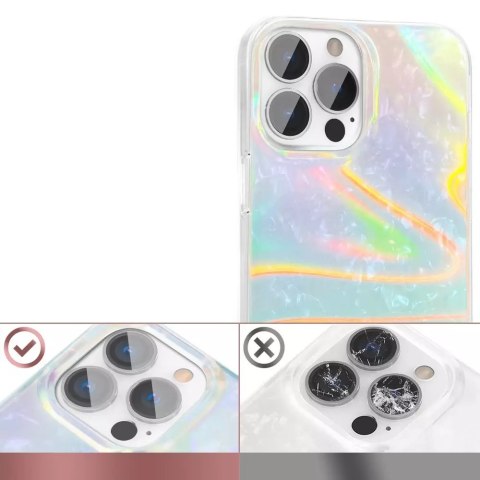 Kingxbar Kingxbar Shell Series luksusowe eleganckie etui na iPhone 13 Pro perłowy-niebieski Kingxbar Kingxbar Shell Series luksusowe eleganckie etui na iPhone 13 Pro perłowy-niebieski