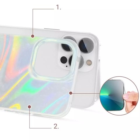 Kingxbar Kingxbar Shell Series luksusowe eleganckie etui na iPhone 13 Pro perłowy-niebieski Kingxbar Kingxbar Shell Series luksusowe eleganckie etui na iPhone 13 Pro perłowy-niebieski