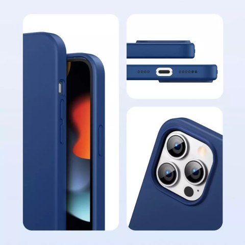 UGreen Ugreen Protective Silicone Case gumowe elastyczne silikonowe etui pokrowiec iPhone 13 Pro Max niebieski UGreen Ugreen Protective Silicone Case gumowe elastyczne silikonowe etui pokrowiec iPhone 13 Pro Max niebieski