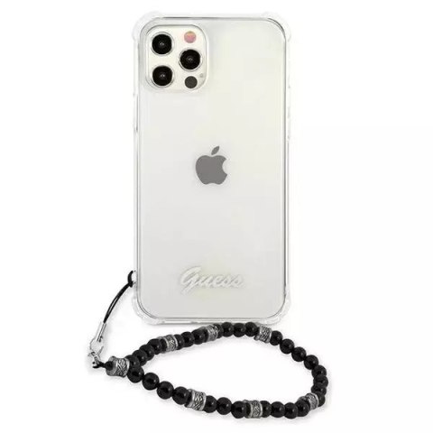 Guess Guess GUHCP12MKPSBK iPhone 12/12 Pro 6,1" Transparent hardcase Black Pearl Guess Guess GUHCP12MKPSBK iPhone 12/12 Pro 6,1" Transparent hardcase Black Pearl