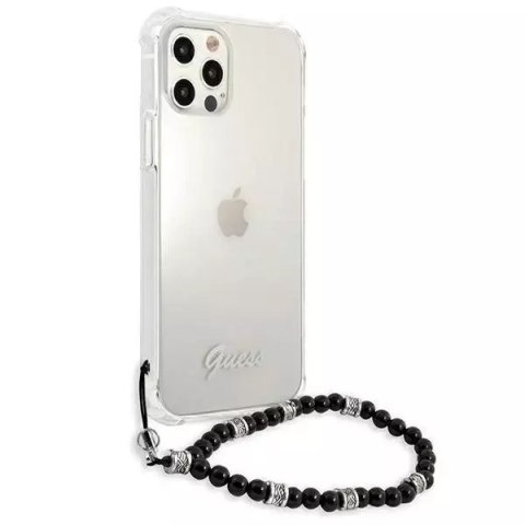 Guess Guess GUHCP12MKPSBK iPhone 12/12 Pro 6,1" Transparent hardcase Black Pearl Guess Guess GUHCP12MKPSBK iPhone 12/12 Pro 6,1" Transparent hardcase Black Pearl