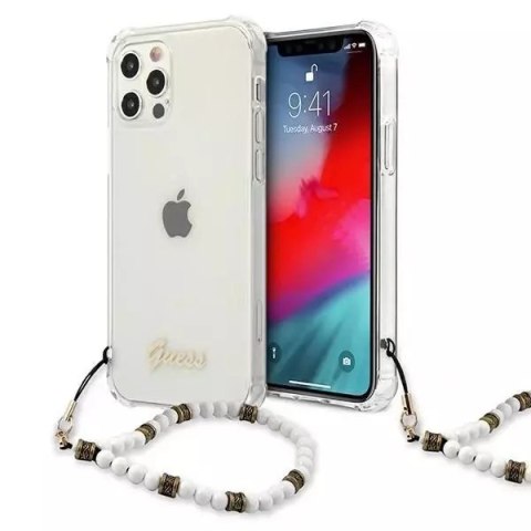 Guess Guess GUHCP12MKPSWH iPhone 12/12 Pro 6,1" Transparent hardcase White Pearl Guess Guess GUHCP12MKPSWH iPhone 12/12 Pro 6,1" Transparent hardcase White Pearl