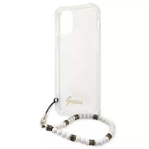 Guess Guess GUHCP12MKPSWH iPhone 12/12 Pro 6,1" Transparent hardcase White Pearl Guess Guess GUHCP12MKPSWH iPhone 12/12 Pro 6,1" Transparent hardcase White Pearl