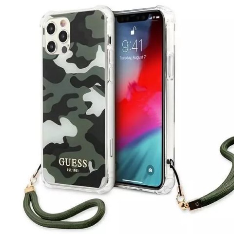Guess Guess GUHCP12MKSARKA iPhone 12/12 Pro 6,1" zielony/khaki hardcase Camo Collection Guess Guess GUHCP12MKSARKA iPhone 12/12 Pro 6,1" zielony/khaki hardcase Camo Collection