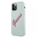 Guess Guess GUHCP12MLSVSBF iPhone 12/12 Pro 6,1" niebieski fuksja/blue fuschia hardcase Silicone Vintage