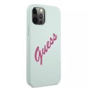 Guess Guess GUHCP12MLSVSBF iPhone 12/12 Pro 6,1" niebieski fuksja/blue fuschia hardcase Silicone Vintage