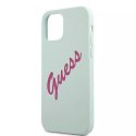 Guess Guess GUHCP12MLSVSBF iPhone 12/12 Pro 6,1" niebieski fuksja/blue fuschia hardcase Silicone Vintage