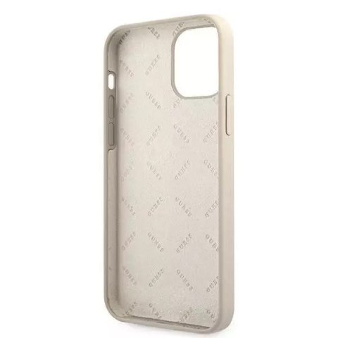 Guess Guess GUHCP12MLSVSGP iPhone 12/12 Pro 6,1" szaro różowy/grey pink hardcase Silicone Vintage Guess Guess GUHCP12MLSVSGP iPhone 12/12 Pro 6,1" szaro różowy/grey pink hardcase Silicone Vintage