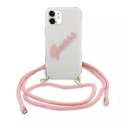 Guess Guess GUHCP12SCRTVSPI iPhone 12 mini 5,4" różowy/pink hardcase Script Vintage