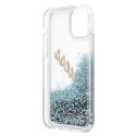 Guess Guess GUHCP12SGLVSBL iPhone 12 mini 5,4" niebieski/blue hardcase Glitter Vintage Script