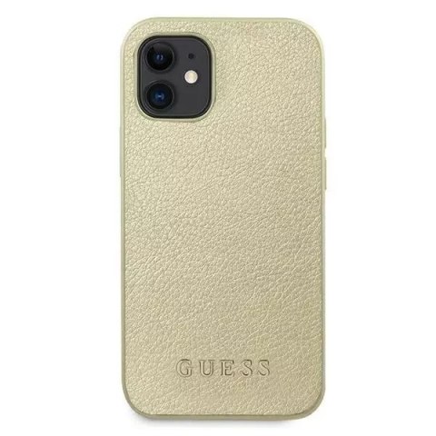 Guess Guess GUHCP12SIGLGO iPhone 12 mini 5,4" złoty/gold hardcase Iridescent Guess Guess GUHCP12SIGLGO iPhone 12 mini 5,4" złoty/gold hardcase Iridescent