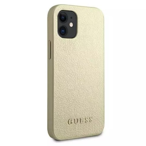Guess Guess GUHCP12SIGLGO iPhone 12 mini 5,4" złoty/gold hardcase Iridescent Guess Guess GUHCP12SIGLGO iPhone 12 mini 5,4" złoty/gold hardcase Iridescent