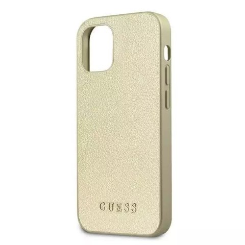 Guess Guess GUHCP12SIGLGO iPhone 12 mini 5,4" złoty/gold hardcase Iridescent Guess Guess GUHCP12SIGLGO iPhone 12 mini 5,4" złoty/gold hardcase Iridescent