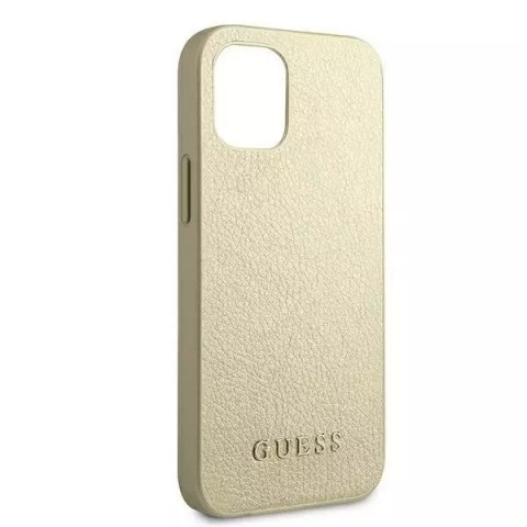 Guess Guess GUHCP12SIGLGO iPhone 12 mini 5,4" złoty/gold hardcase Iridescent Guess Guess GUHCP12SIGLGO iPhone 12 mini 5,4" złoty/gold hardcase Iridescent