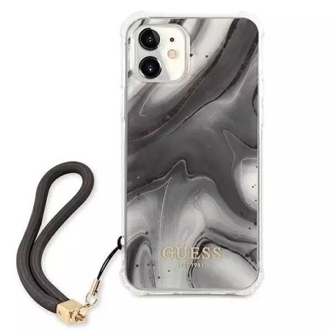 Guess Guess GUHCP12SKSMAGR iPhone 12 mini 5,4" szary/grey hardcase Marble Collection Guess Guess GUHCP12SKSMAGR iPhone 12 mini 5,4" szary/grey hardcase Marble Collection