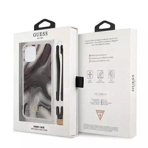 Guess Guess GUHCP12SKSMAGR iPhone 12 mini 5,4" szary/grey hardcase Marble Collection Guess Guess GUHCP12SKSMAGR iPhone 12 mini 5,4" szary/grey hardcase Marble Collection