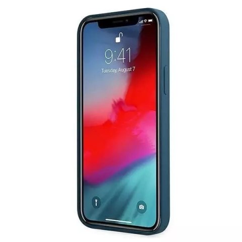 Guess Guess GUHCP12SLSLMGBL iPhone 12 mini 5,4" niebieski/blue hardcase Metal Logo Script Guess Guess GUHCP12SLSLMGBL iPhone 12 mini 5,4" niebieski/blue hardcase Metal Logo Script