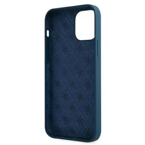 Guess Guess GUHCP12SLSLMGBL iPhone 12 mini 5,4" niebieski/blue hardcase Metal Logo Script Guess Guess GUHCP12SLSLMGBL iPhone 12 mini 5,4" niebieski/blue hardcase Metal Logo Script