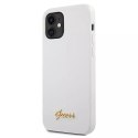 Guess Guess GUHCP12SLSLMGWH iPhone 12 mini 5,4" biały/white hardcase Metal Logo Script