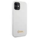 Guess Guess GUHCP12SLSLMGWH iPhone 12 mini 5,4" biały/white hardcase Metal Logo Script