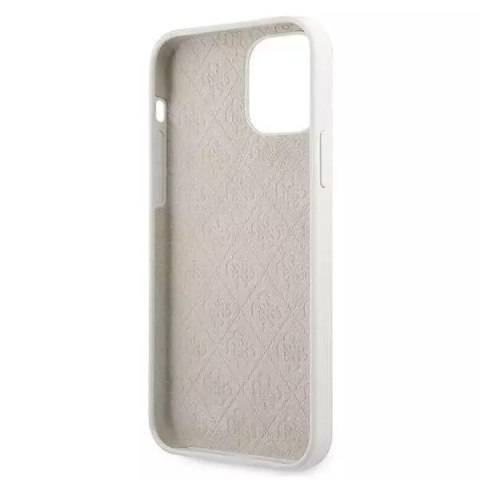 Guess Guess GUHCP12SLSLMGWH iPhone 12 mini 5,4" biały/white hardcase Metal Logo Script Guess Guess GUHCP12SLSLMGWH iPhone 12 mini 5,4" biały/white hardcase Metal Logo Script