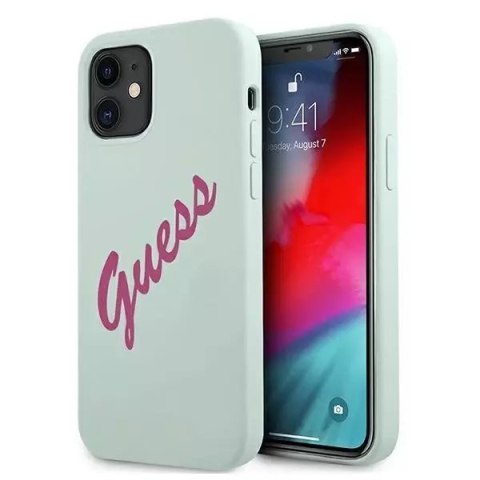 Guess Guess GUHCP12SLSVSBF iPhone 12 mini 5,4" niebieski fuksja/blue fuschia hardcase Silicone Vintage Guess Guess GUHCP12SLSVSBF iPhone 12 mini 5,4" niebieski fuksja/blue fuschia hardcase Silicone Vintage