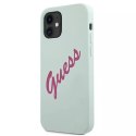 Guess Guess GUHCP12SLSVSBF iPhone 12 mini 5,4" niebieski fuksja/blue fuschia hardcase Silicone Vintage