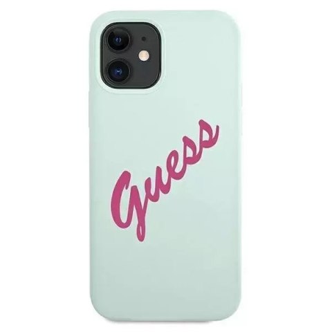 Guess Guess GUHCP12SLSVSBF iPhone 12 mini 5,4" niebieski fuksja/blue fuschia hardcase Silicone Vintage Guess Guess GUHCP12SLSVSBF iPhone 12 mini 5,4" niebieski fuksja/blue fuschia hardcase Silicone Vintage