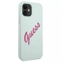 Guess Guess GUHCP12SLSVSBF iPhone 12 mini 5,4" niebieski fuksja/blue fuschia hardcase Silicone Vintage