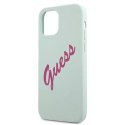 Guess Guess GUHCP12SLSVSBF iPhone 12 mini 5,4" niebieski fuksja/blue fuschia hardcase Silicone Vintage