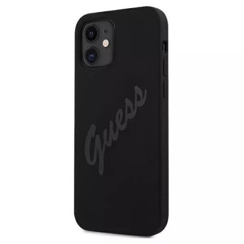 Guess Guess GUHCP12SLSVSBK iPhone 12 mini 5,4" czarny/black hardcase Script Vintage Guess Guess GUHCP12SLSVSBK iPhone 12 mini 5,4" czarny/black hardcase Script Vintage
