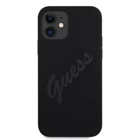 Guess Guess GUHCP12SLSVSBK iPhone 12 mini 5,4" czarny/black hardcase Script Vintage Guess Guess GUHCP12SLSVSBK iPhone 12 mini 5,4" czarny/black hardcase Script Vintage